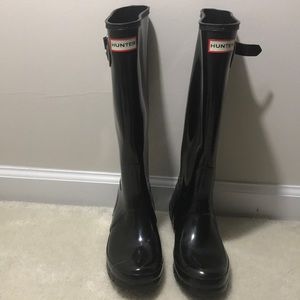 Black Hunter rain boots glossy